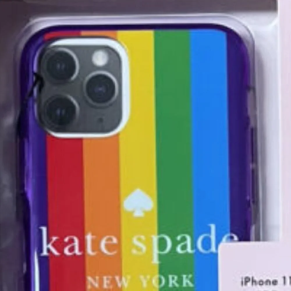 Kate Spade NY Cell Phone Case Rainbow Pride Logo iPhone 11 Pro Max NIB Gift